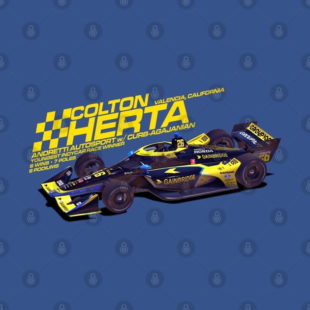Colton Herta 2022 (yellow) by Sway Bar Designs