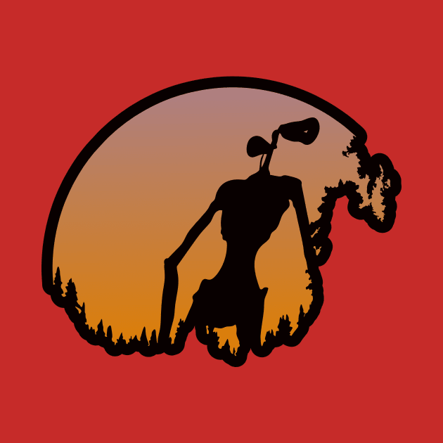 Siren head silhouette by blackdesain99