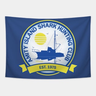 Amity Island Shark Hunting Club Est. 1975 Tapestry