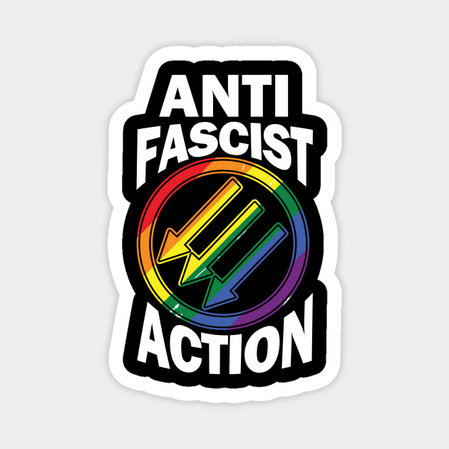 Pround Lgbt Anti Fascist Action Gift Antifa Logo Antifa Magnet Teepublic