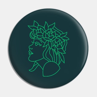 Virgo Woman Pin