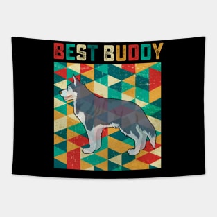 Best Buddy Siberian Husky Tapestry