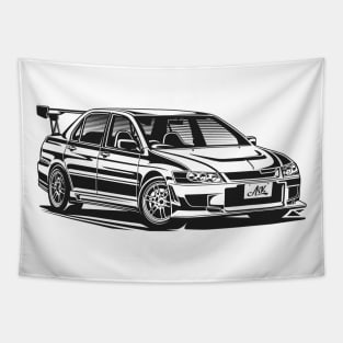 EUROBEAT INTENSIFIES - LANCER EVO CT9A full-body version Tapestry