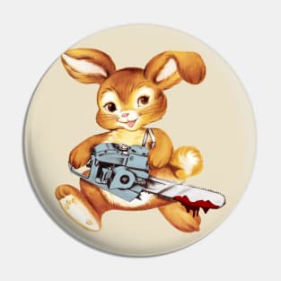 Chainsaw Bunny Pin