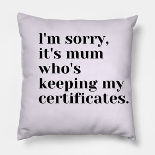 paralegal Certificate Pillow