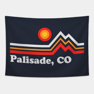 Palisade Colorado Retro Vintage Style Mountains Tapestry