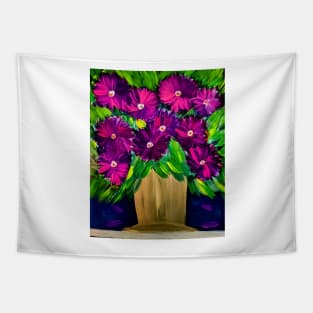 abstract purple flowers Tapestry