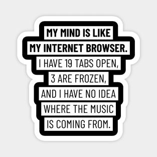 My mind is like my internet browser Magnet