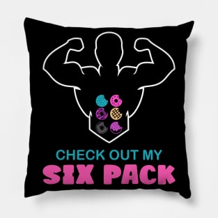 Check Out My Six Pack Funny Donuts Pillow