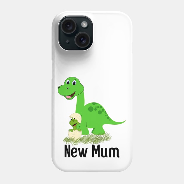 Mum and Baby Green Dinosaur Phone Case by Miozoto_Design