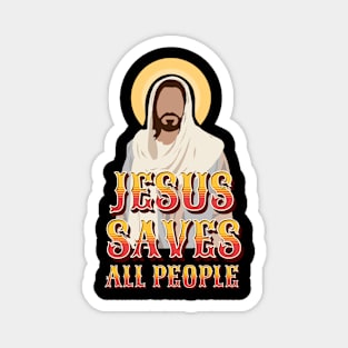 Jesus Saves All People Magnet