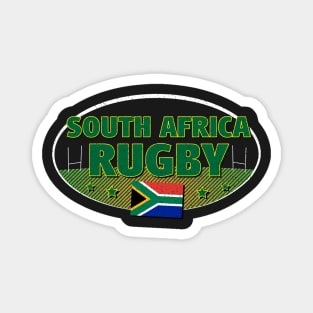 South African Rugby & South Africa Flag Magnet