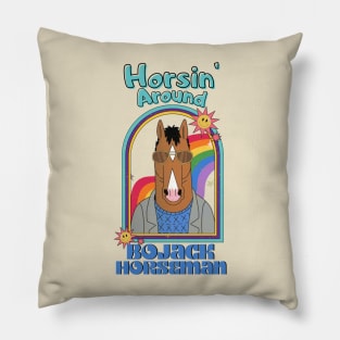 Retrowave Bojack cute Pillow