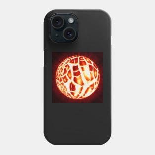 Red & Black, White Sun Star Explosion Graphic Art Design Gifts Phone Case