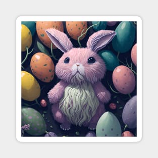 sad bunny easter sticker Magnet