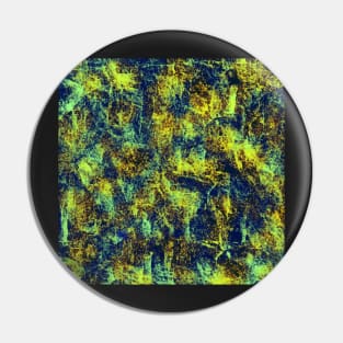 Yellow Blue Brown Abstract Pin