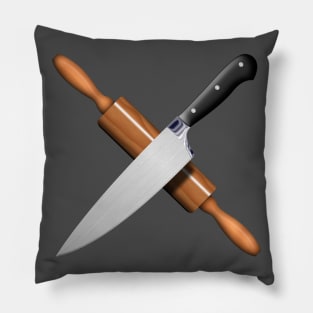 Knife and rolling pin Pillow