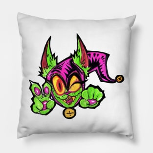 Green Cat Goblin Pillow