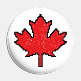 8-Bits Maple Leaf - Pixel Canada Pin