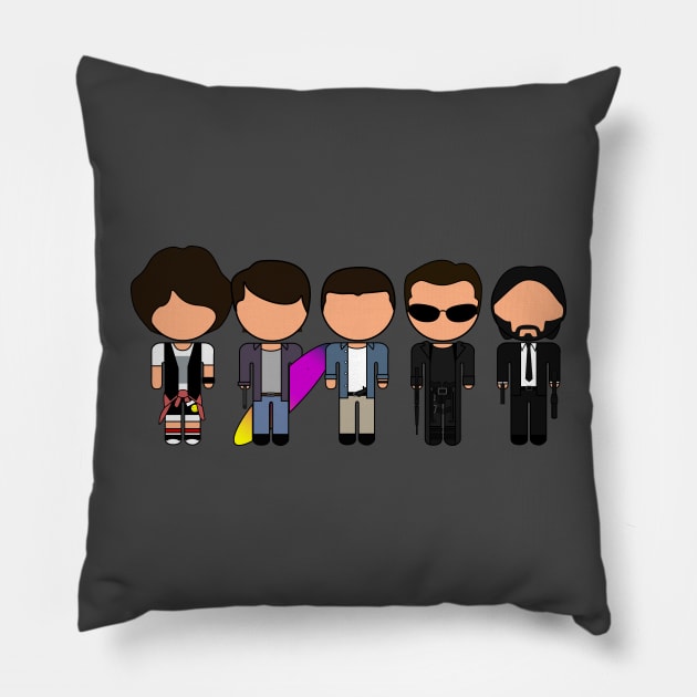 Keanu Through the Ages - "Vector-Eds" Pillow by TwistedKoala