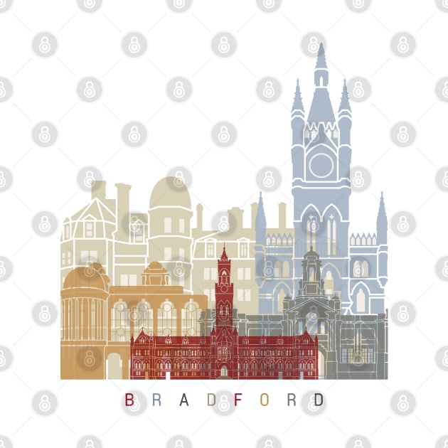 Bradford skyline poster by PaulrommerArt