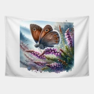 Pop Mountain Ringlet - Watercolor Butterfly Tapestry