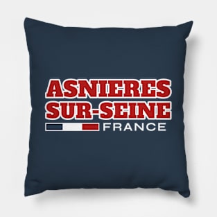 Asnieres-sur-Seine France Retro Pillow