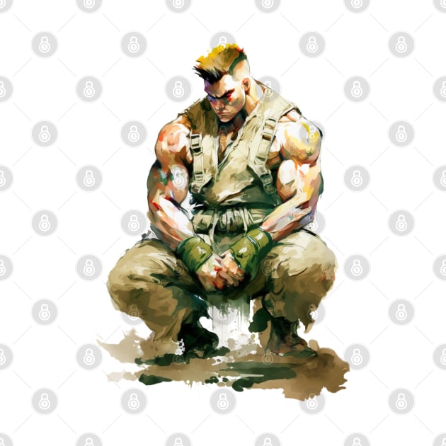 Guile Watercolor - Original Artwork by Labidabop