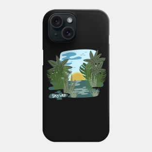 Stay wild natural habitat vector drawing Phone Case