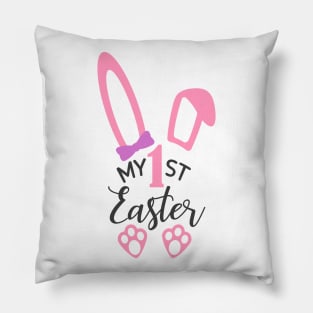 my first easter, Girl Pillow