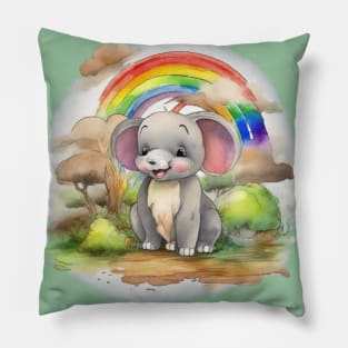 Cute baby elephant Pillow