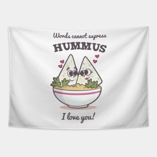 Funny Hummus Shirt Cute Pun Gift Hipster Vegan Dish Food Tapestry