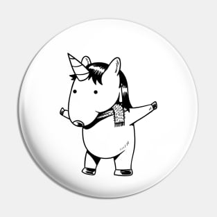 Unicorn - Cute and funny unicorn hand drawn Pin