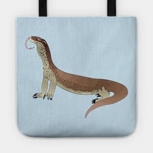 Monitor lizard cartoon illustration Tote