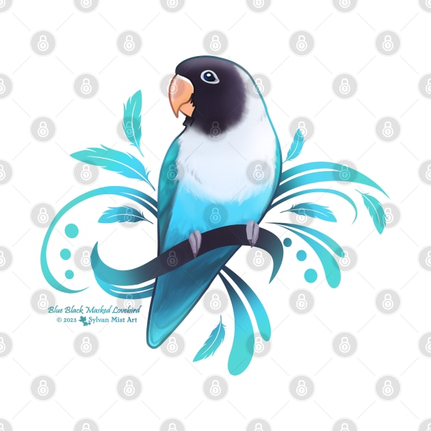 Blue Black Masked Lovebird by Sylvanmistart