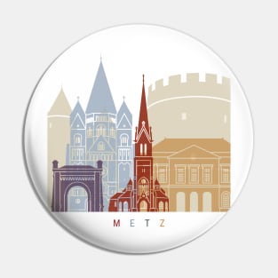 Metz skyline poster Pin