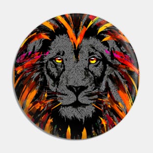 Orange Lion Head - Lion Face Pin