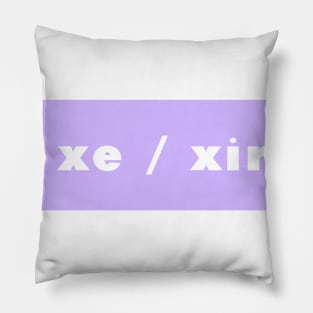 xe / xir - purple Pillow
