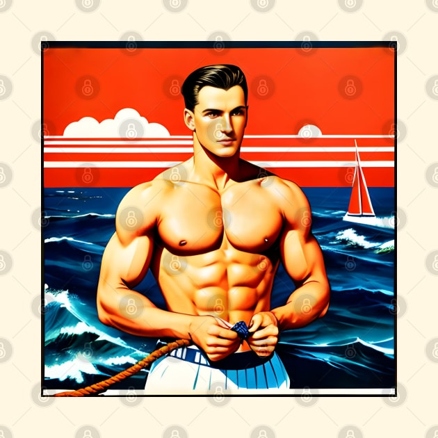 Soviet style homoerotic art by YasBro