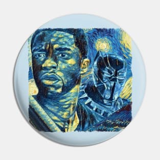 Black Panther Van Gogh Style Pin