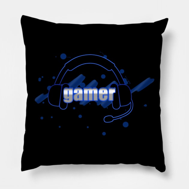 Gamer - Headphones Pillow by ChelsieJ22