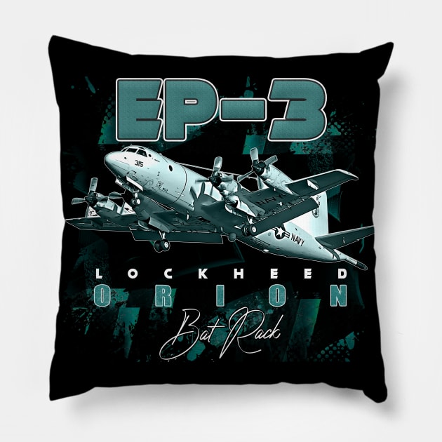 Lockheed P-3 Orion Us Navy Maritime Patrol Aircraft Anti-Submarine & SurfaceWarfare Pillow by aeroloversclothing