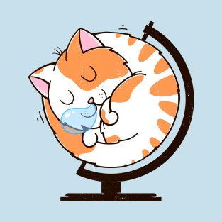 Sleeping Cat Planet T-Shirt