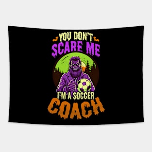 Halloween Coach Shirt | Scare Me Soccer Coach Monster Tapestry