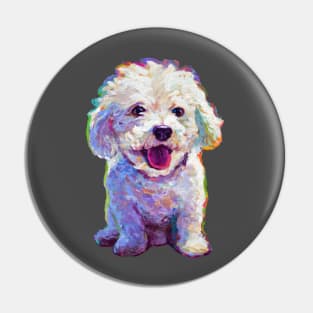 Cute Bichon Frise by Robert Phelps Pin