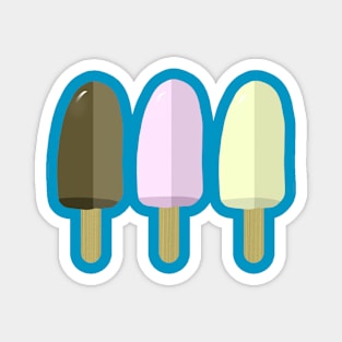 Icecream Popsicle Vanilla Chocolate Strawberry Summer Magnet