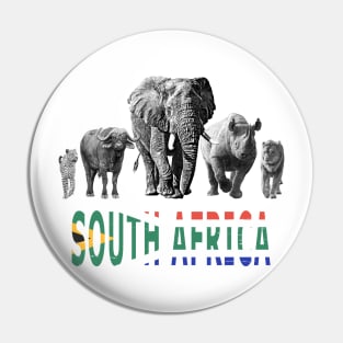 South Africa Wildlife Big Five for South Africa  Safari Fans Pin