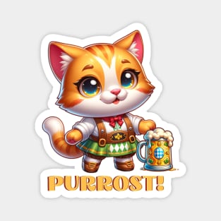 Oktoberfest Cat Prost! Magnet