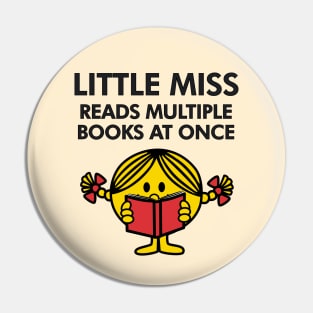 little miss reads multiple books at once Pin