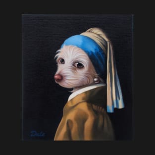 The Dog with the Pearl Earring (Full Painting) T-Shirt